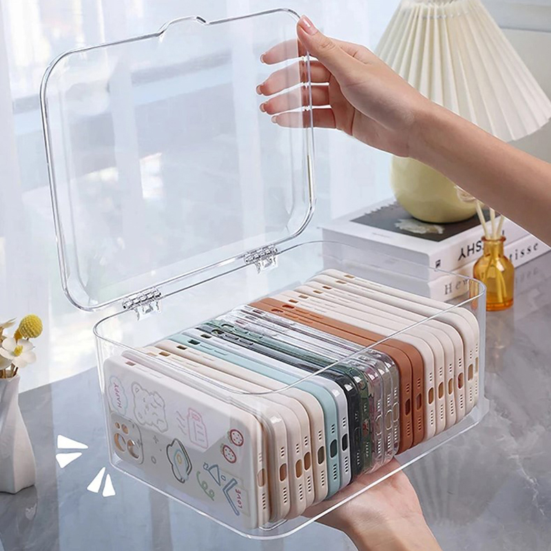 Face Mask Storage Box - Acryl Diversen Opbergmand Stofdicht Gezichtsmasker Gezichtsmasker