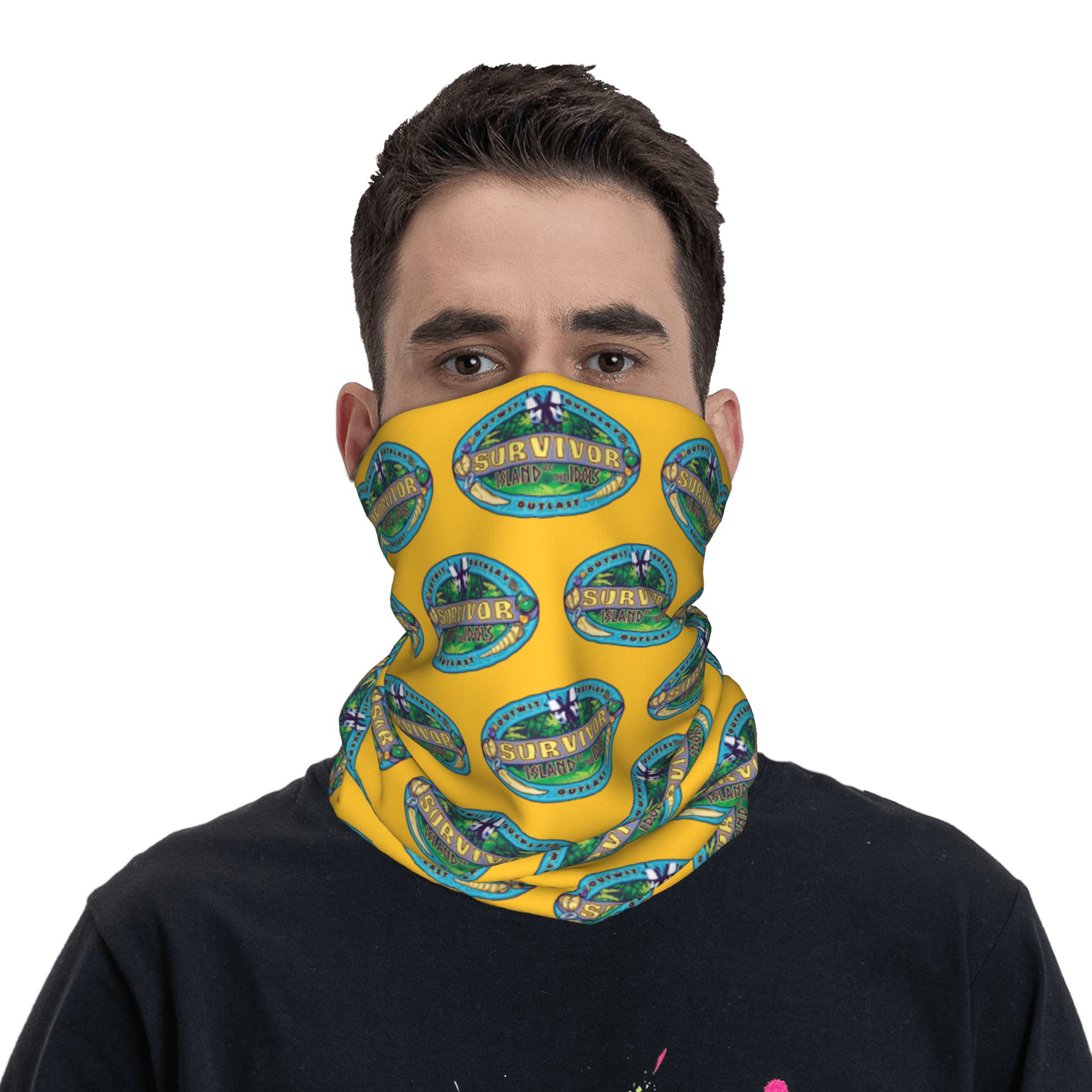 Sports Mask Breathable - S-Survivors Bandana Nekbedekking Bedrukt Island of