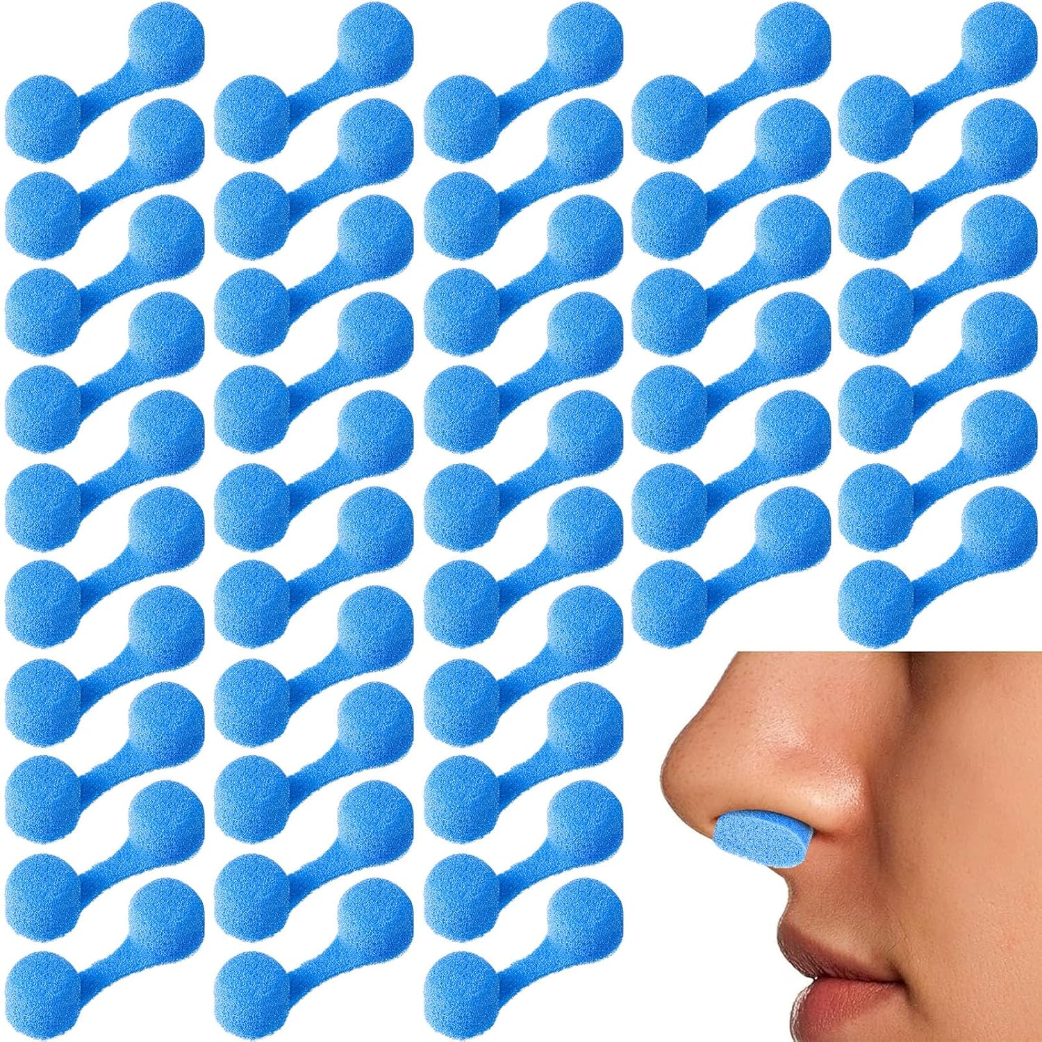 Anti Pollution Mask - Blauwe wegwerp sponsneusfilters Zachte stofdichte neuspluggen