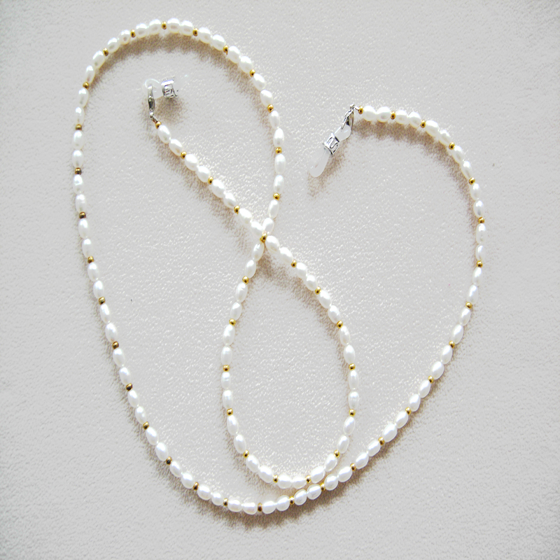 Mask Chain Holder - modieuze lenzenvloeistof kralen echte natuurlijke parel