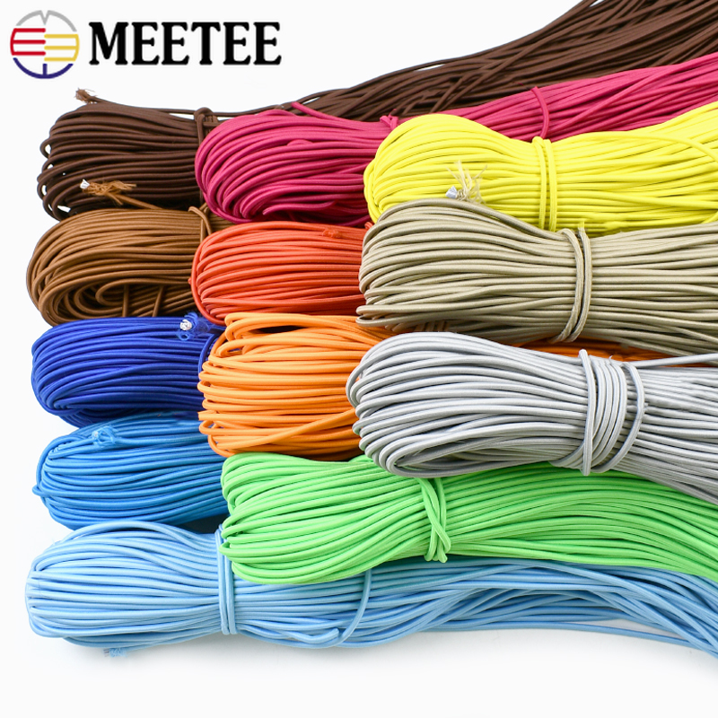 Mask Lanyard Adjustable - 10/20/30Meter 3mm Kleurrijke Elastisch Koord voor
