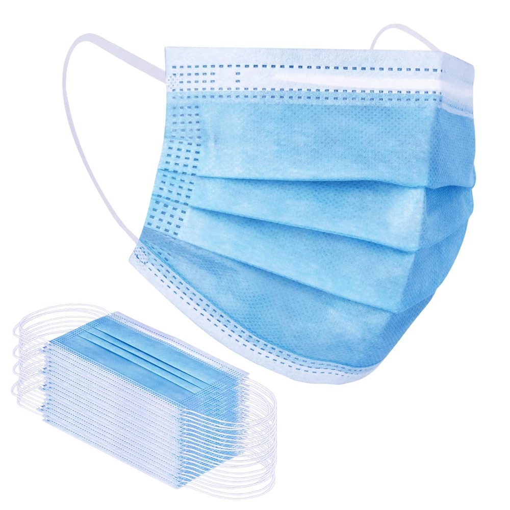 Disposable Mask Blue - Blauwe wegwerp mondmaskers 100 stuks Blauwe