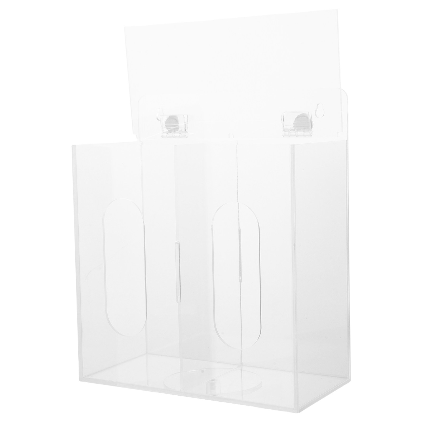Face Mask Storage Box - Transparante Acryl Masker Opbergdoos Dubbel Compartiment