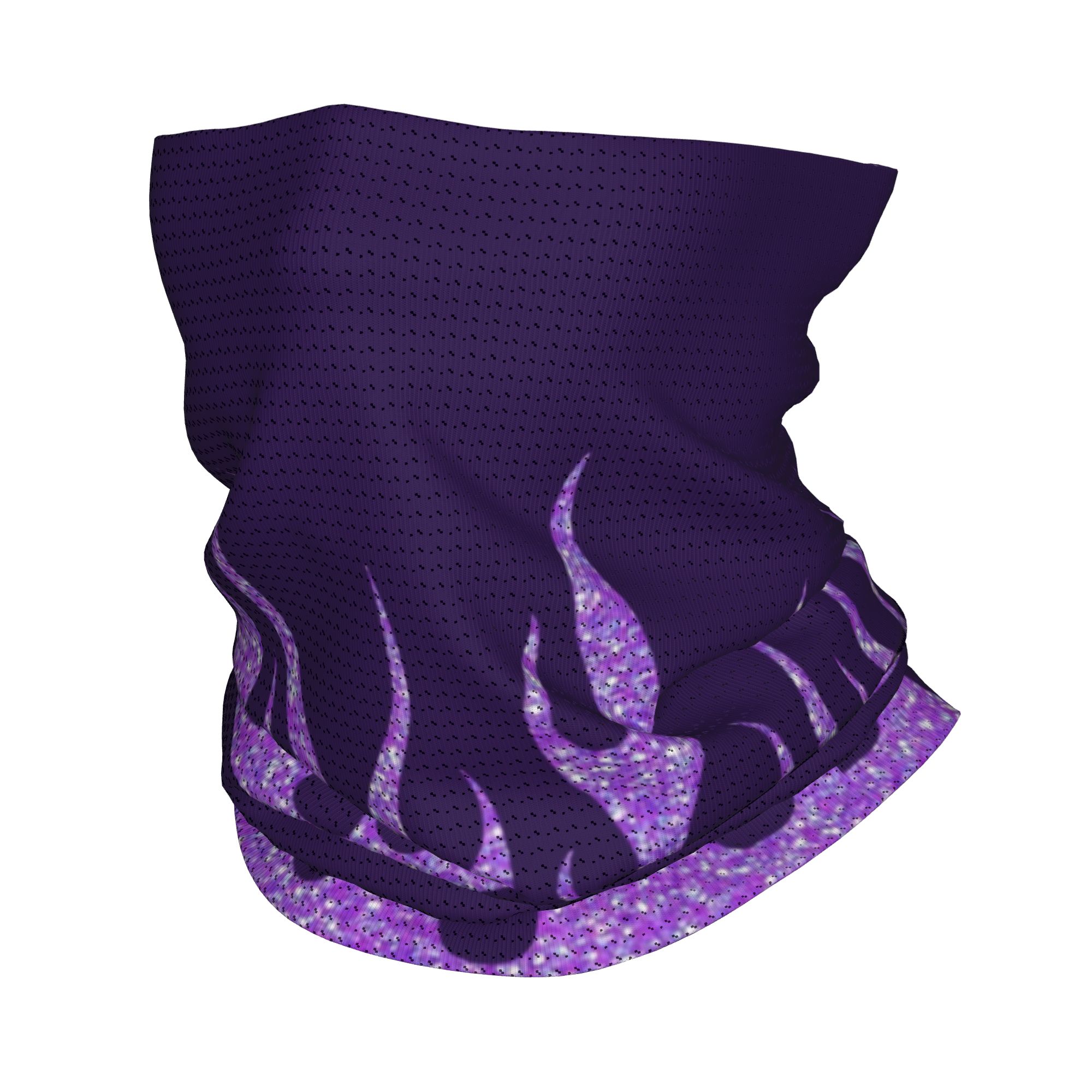 Neck Gaiter Face Cover - Aangepaste paarse glitter vlammen bandana nekwarmer