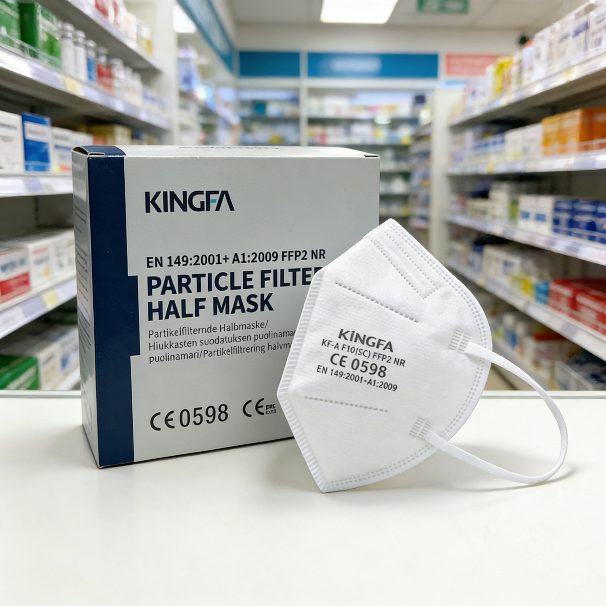 Disposable Surgical Mask - 10-100 Stuks 5 Laag FFP2 Gezichtsmasker