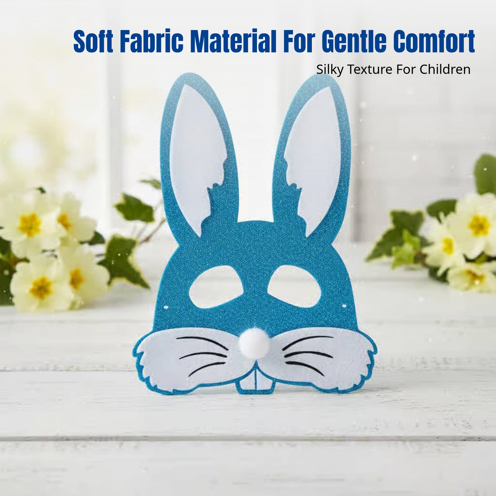 Kids Face Mask - Stoffen gezichtsmasker voor feestdagen, Cartoon Bunny