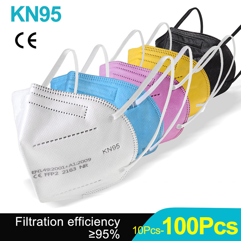 Kn95 Respirator Mask - 10-100 stuks FFP2-maskers KN95 Mascarillas 5-laags
