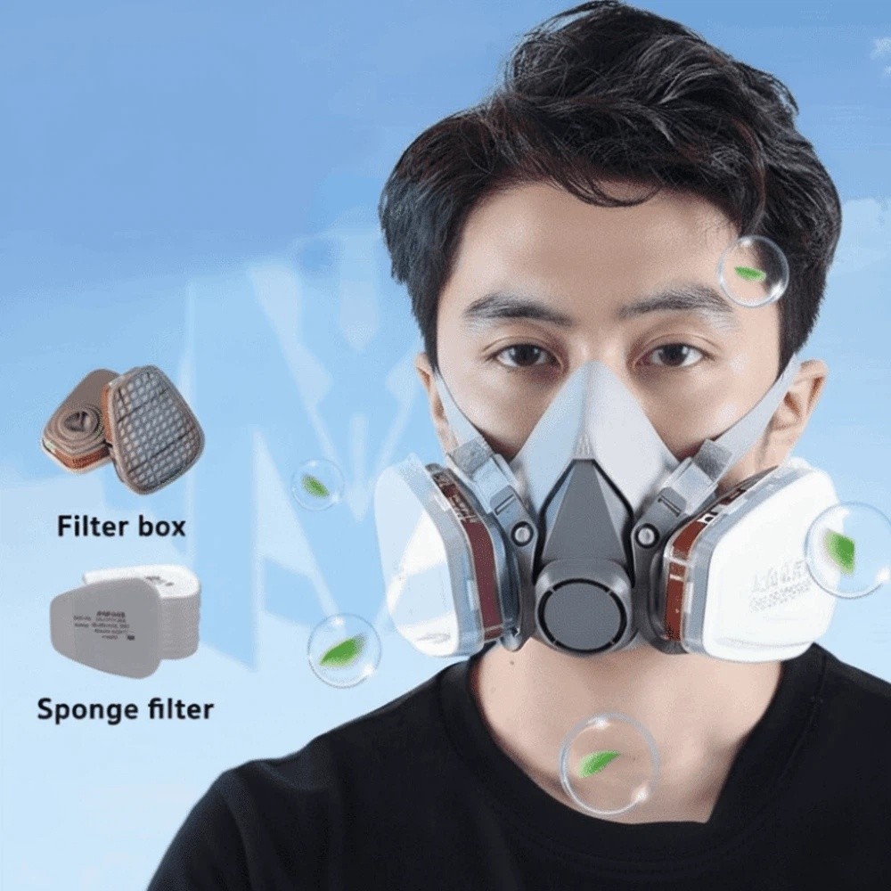 Respirator Half Face - Herbruikbaar ‌ Halfmasker Professioneel Ademhalingsbeschermer 6200
