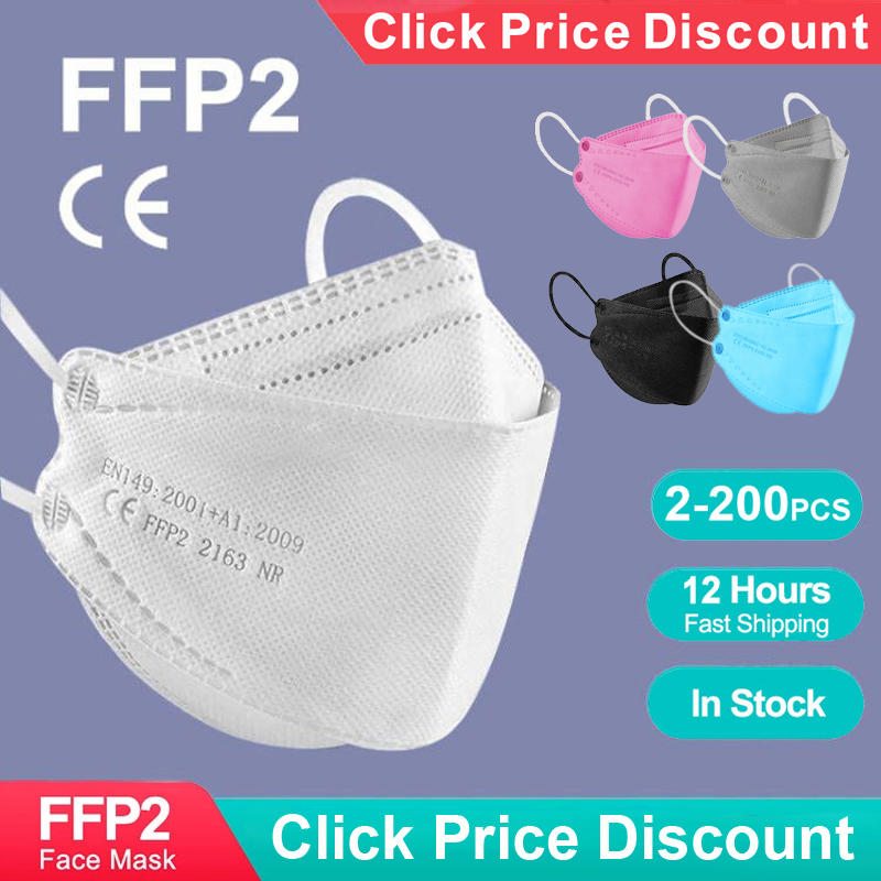 Disposable Surgical Mask - Volwassen visvormig gecertificeerd KN95 FFP2-masker 4