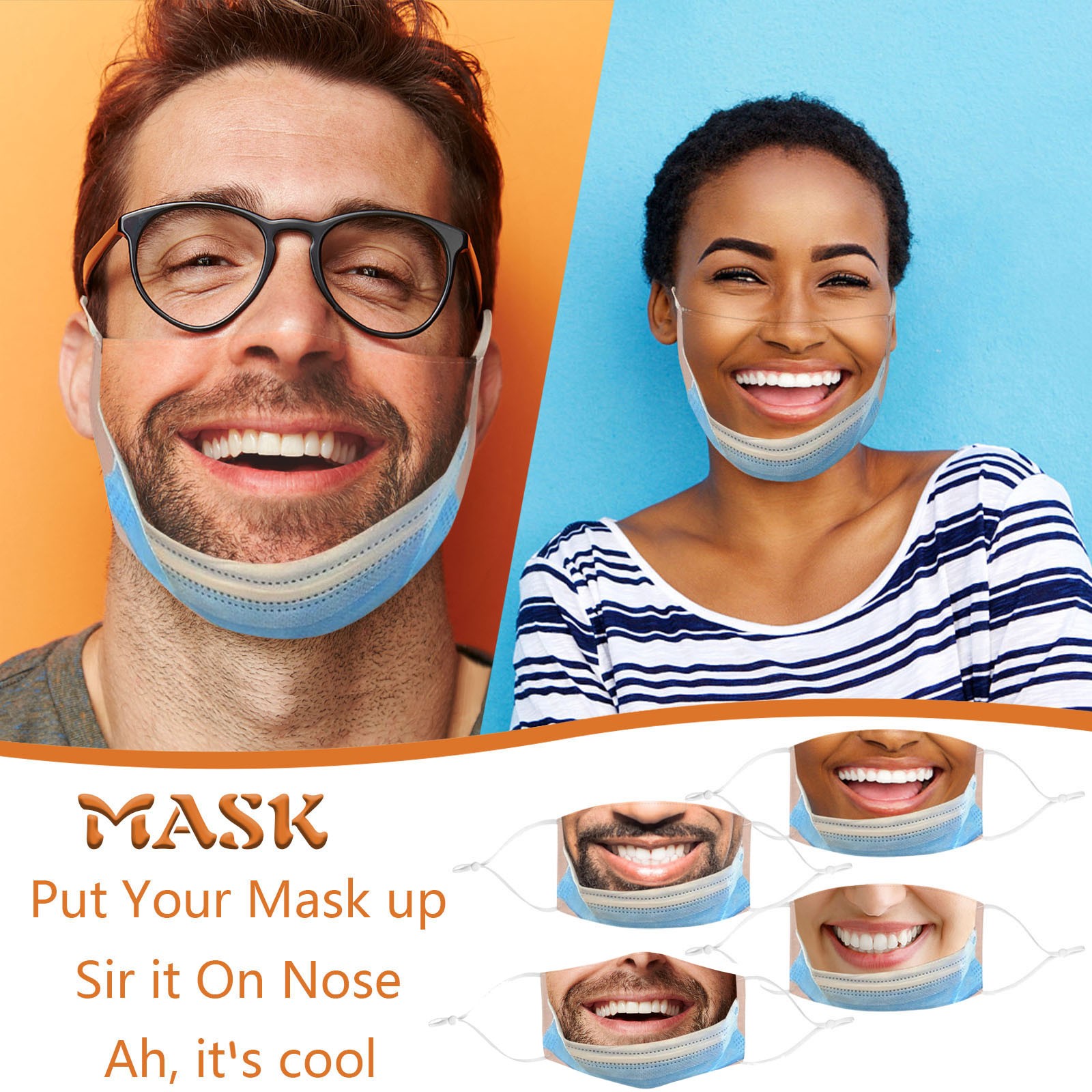 Cloth Face Mask Washable - Volwassen grappig mondmasker Grappige stoffen gezichtsmaskers
