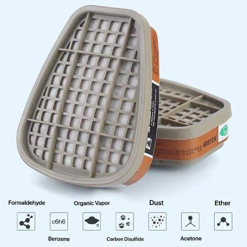 Dust Mask Construction - Actieve Koolstof 6001 Cartridges 5N11 Katoenen