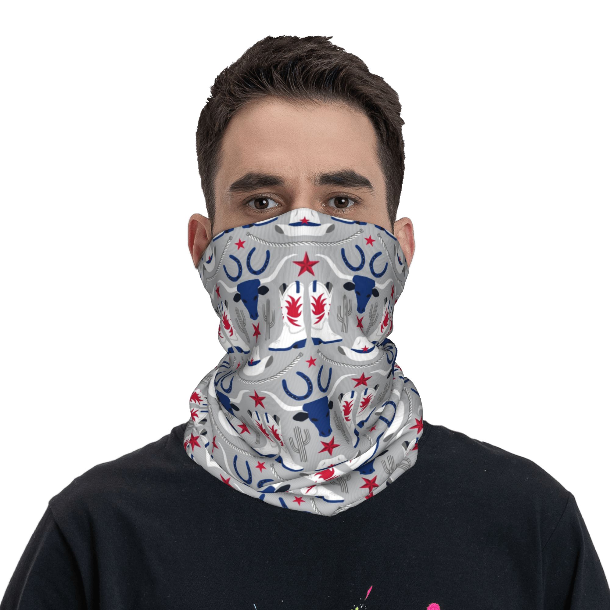 Sports Mask Breathable - Oude Wild West Cowboy Bandana Neck
