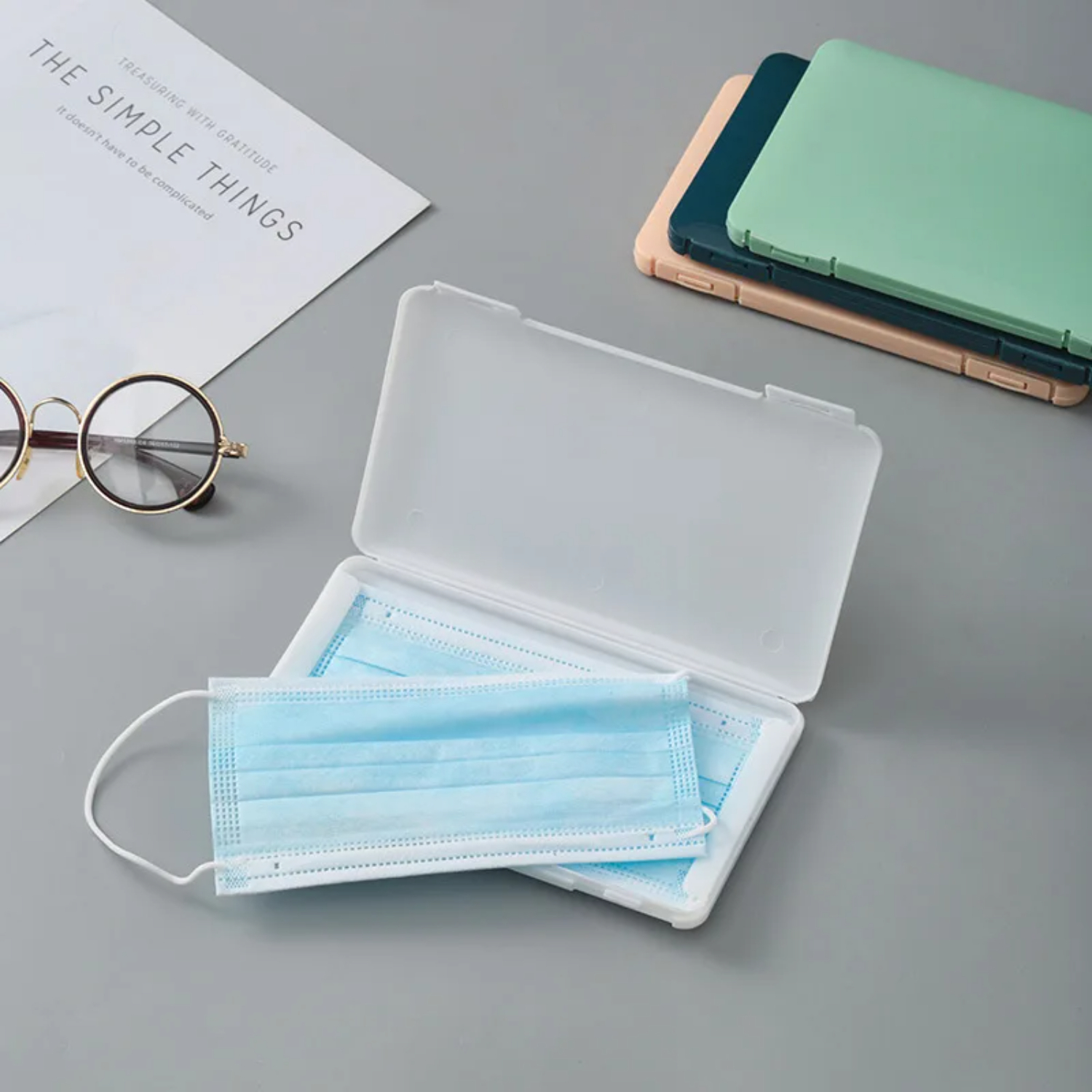 Disposable Surgical Mask - Wegwerp gezichtsmaskerkoffer Draagbare kofferhouder Bespaar maskerdoos