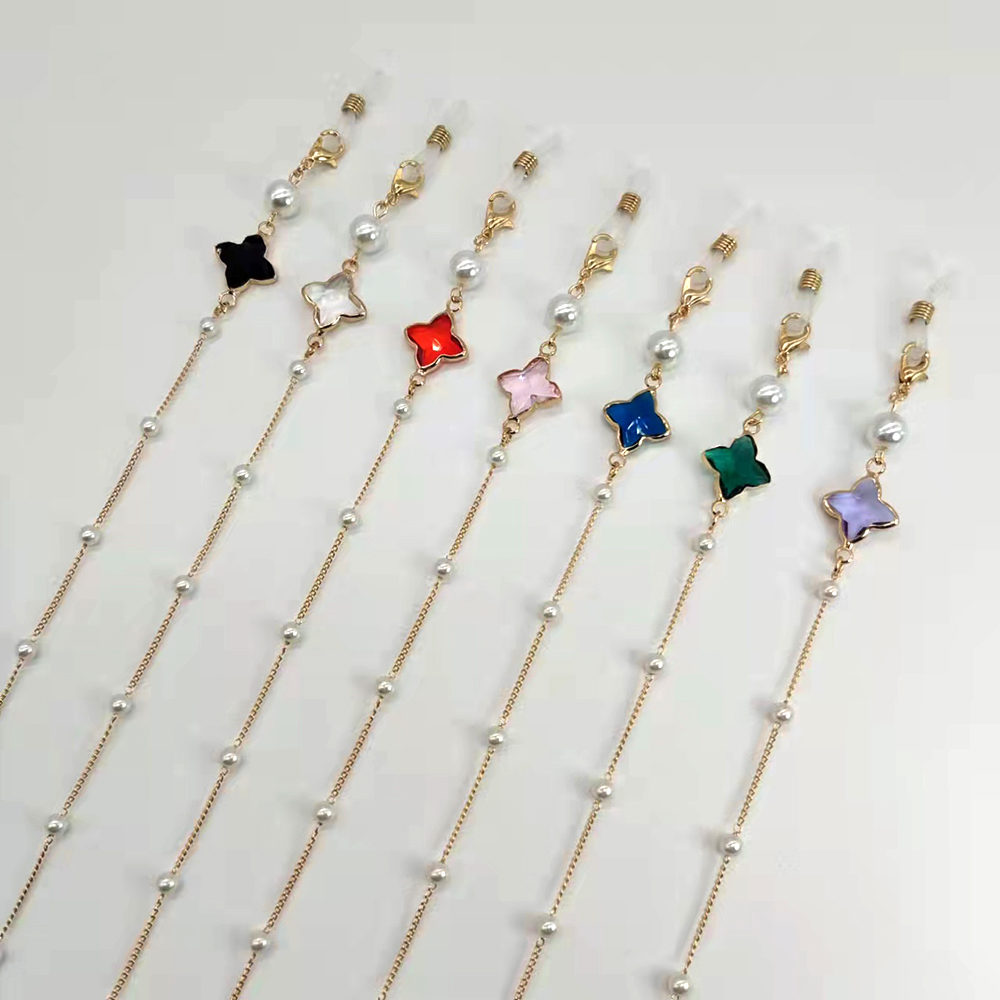 Mask Chain Holder - Vrouwen lenzenvloeistof ketting plastic kraal hart