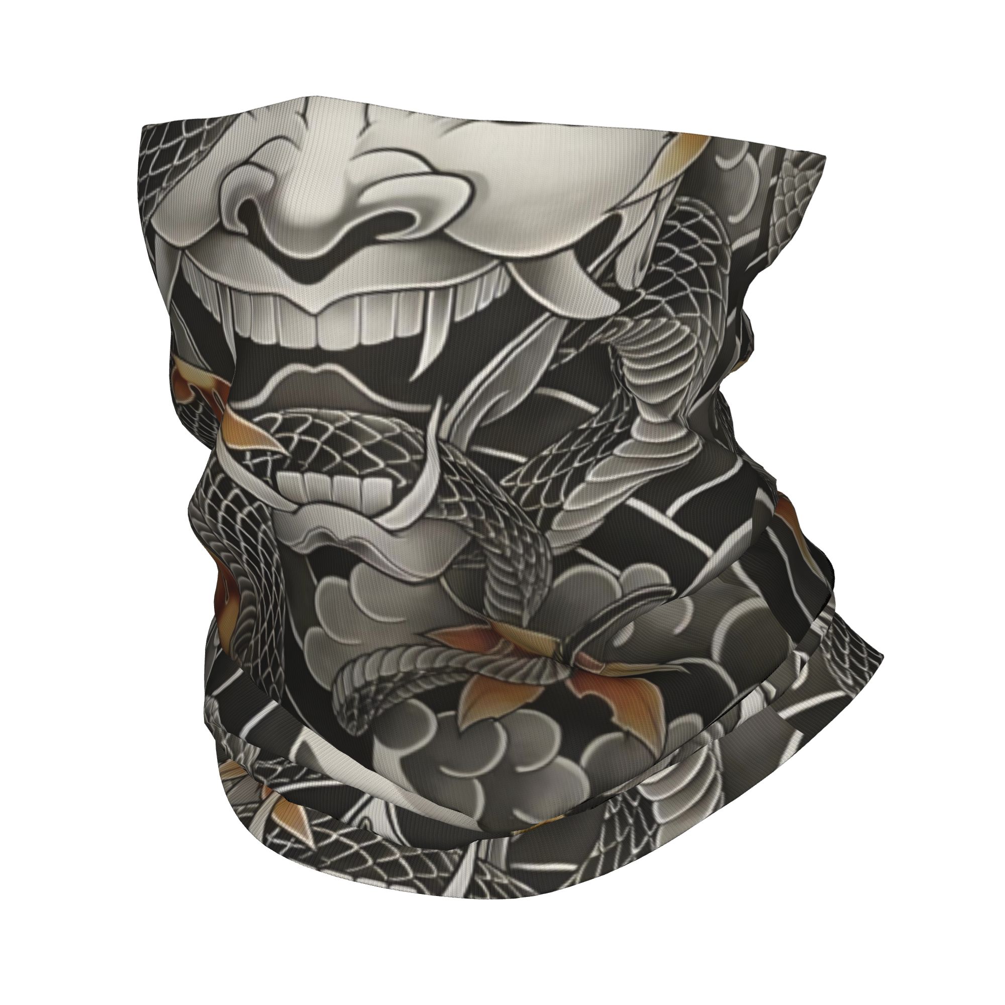 Neck Gaiter Face Cover - Aangepaste Samurai Oni Demon Bandana nekwarmer