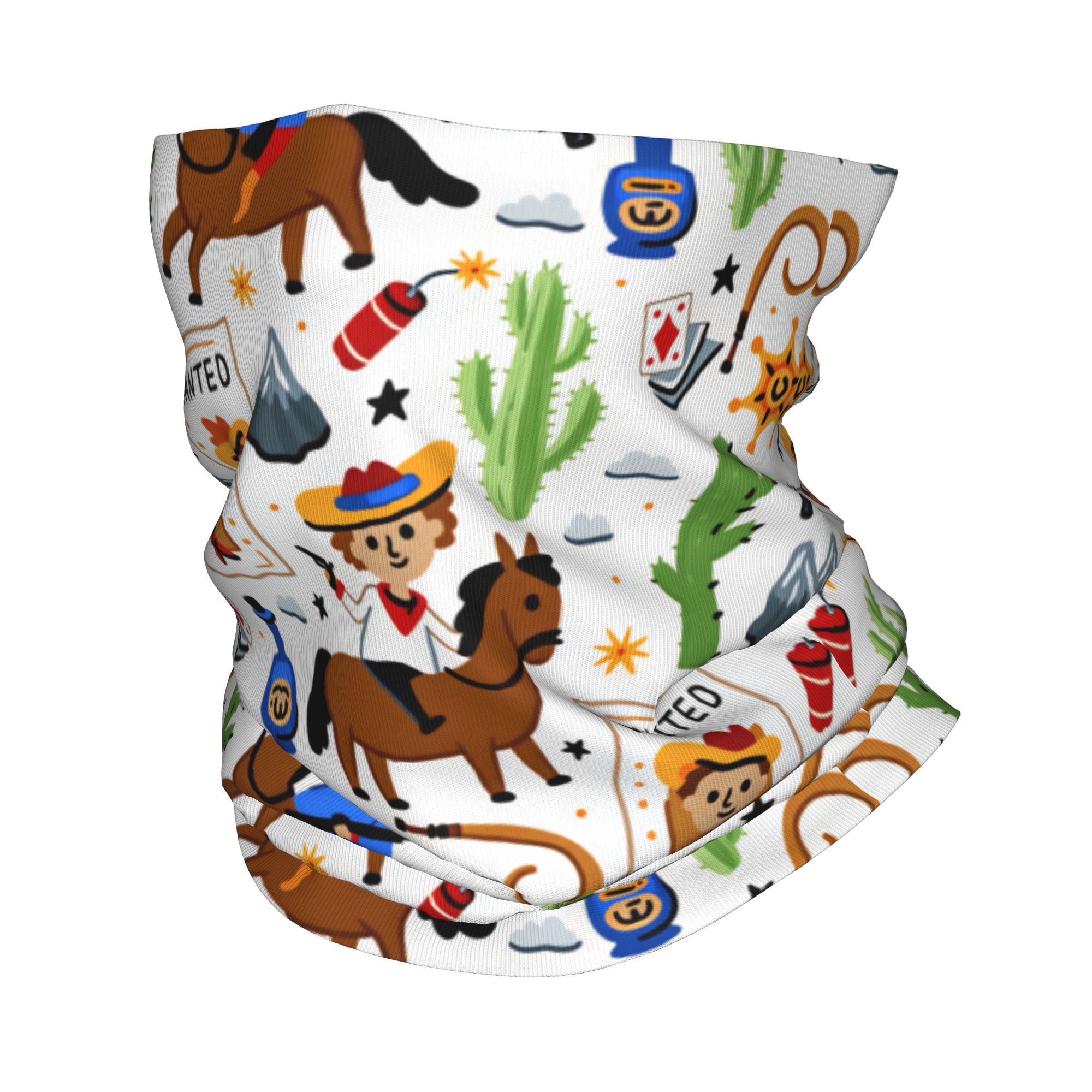 Kids Face Mask - Cartoon Kids Western Cowboy Balaclava Jagen