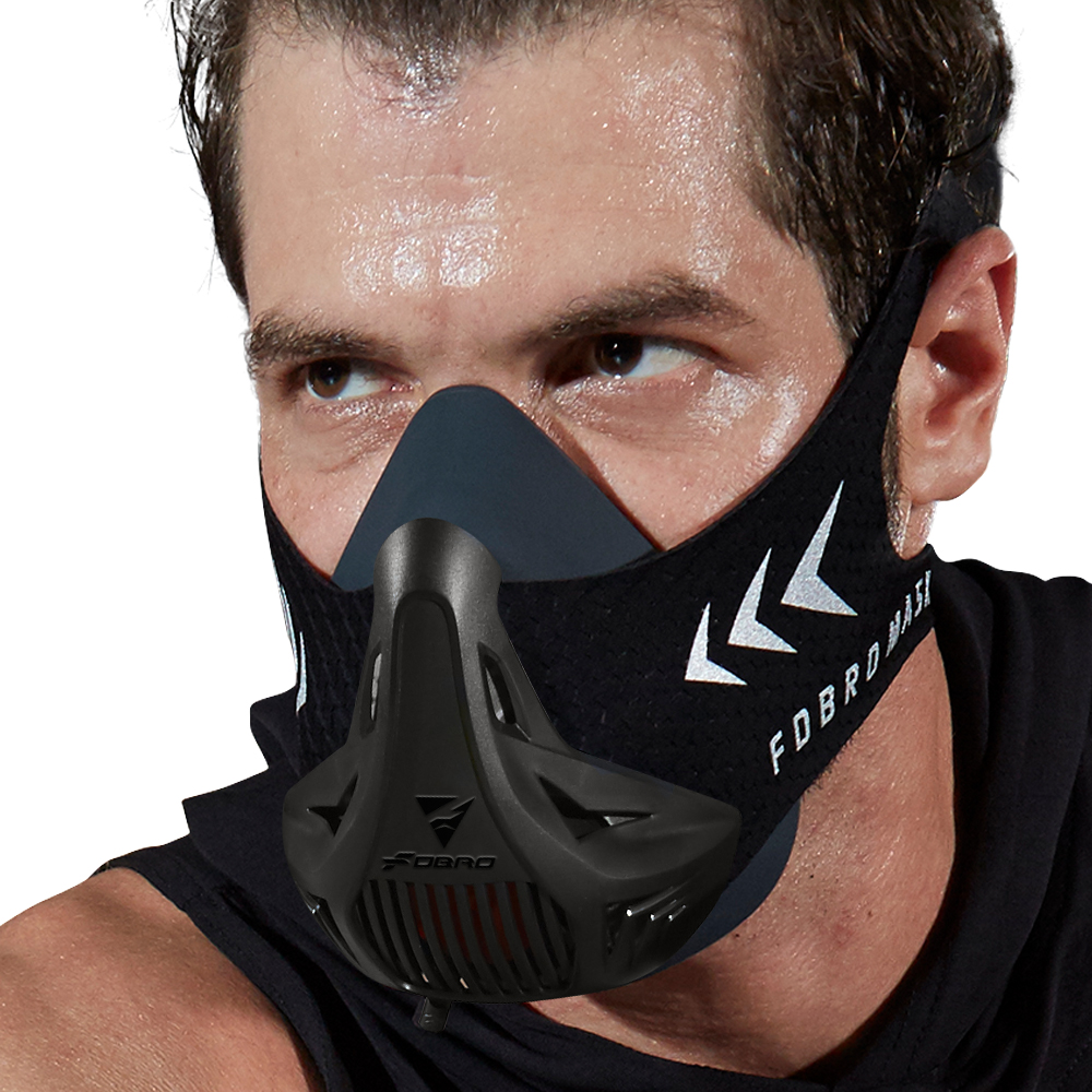 Black Face Mask Pack - Sportmasker Hoogte Hardlopen Fitness Pack Stijl