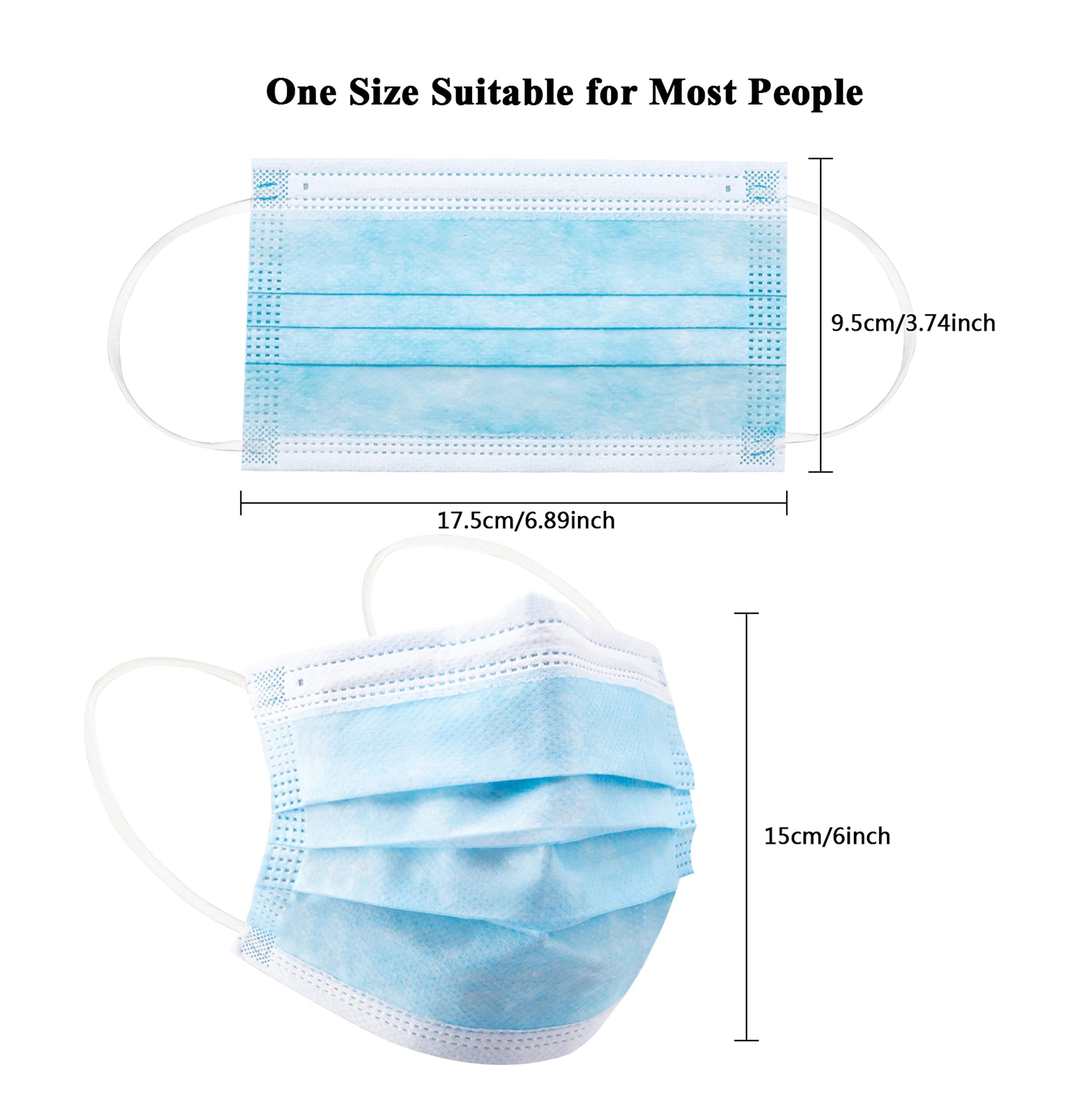 50/100 stuks wegwerpmasker voo - Disposable Mask Blue recensie en prijs