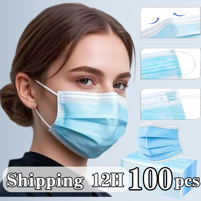 100 stuks blauw wegwerp besche - Disposable Mask Blue recensie en prijs