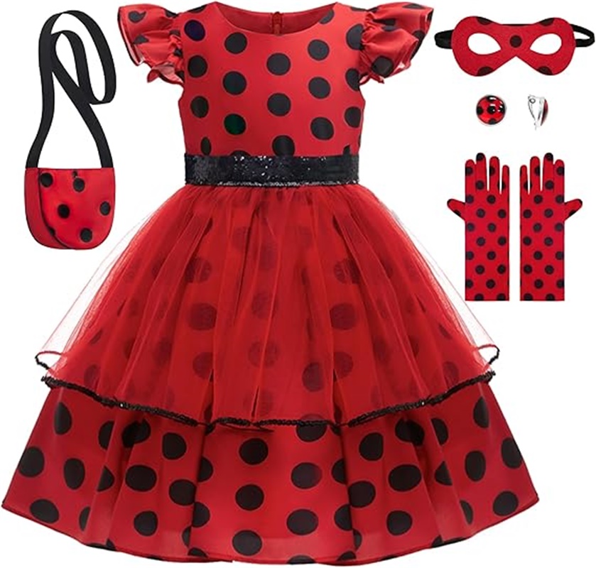 Meisjes Cosplay Kostuum Polka  - Kids Face Mask recensie en prijs