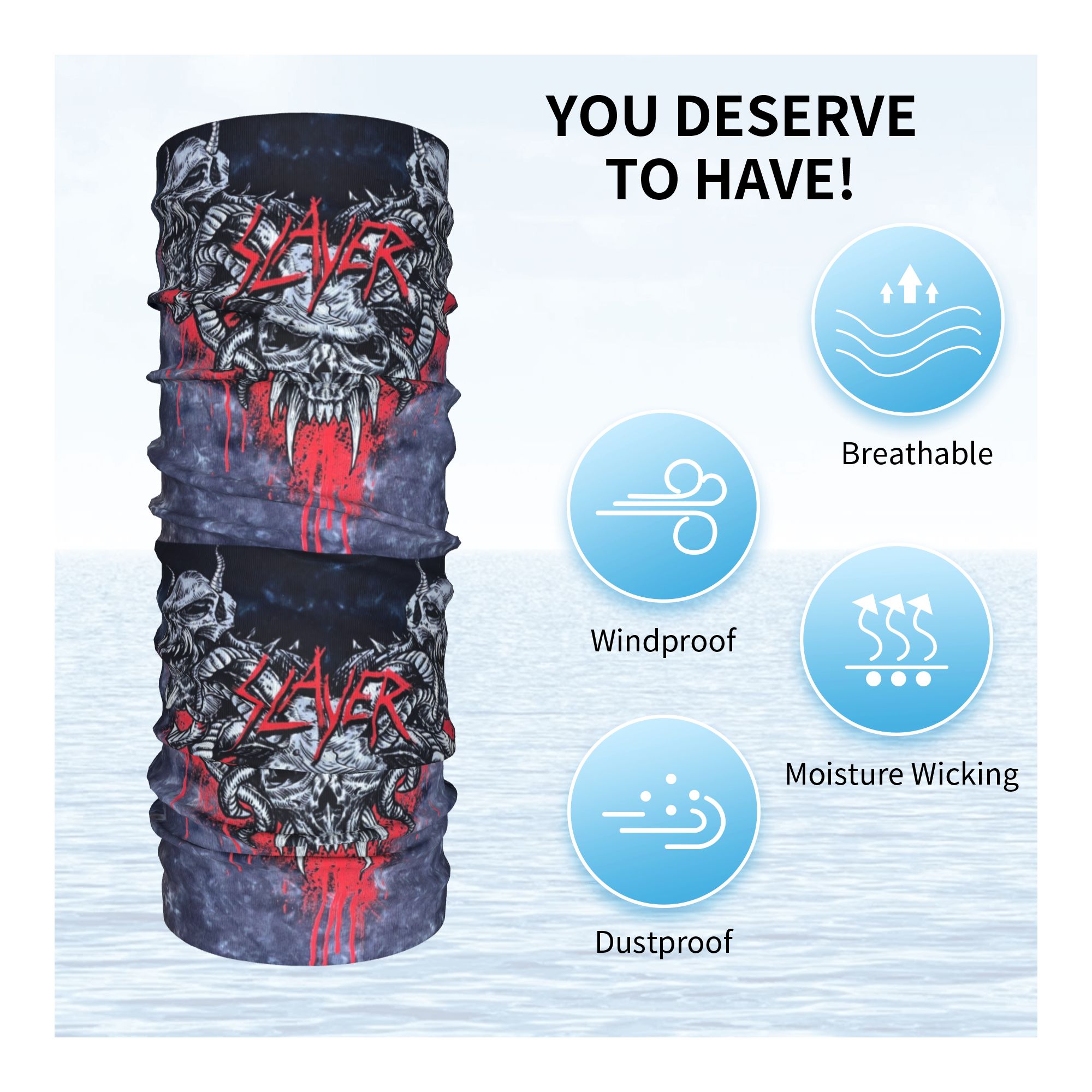 Aangepaste Heavy Metal Rock Sl - Neck Gaiter Face Cover recensie en prijs