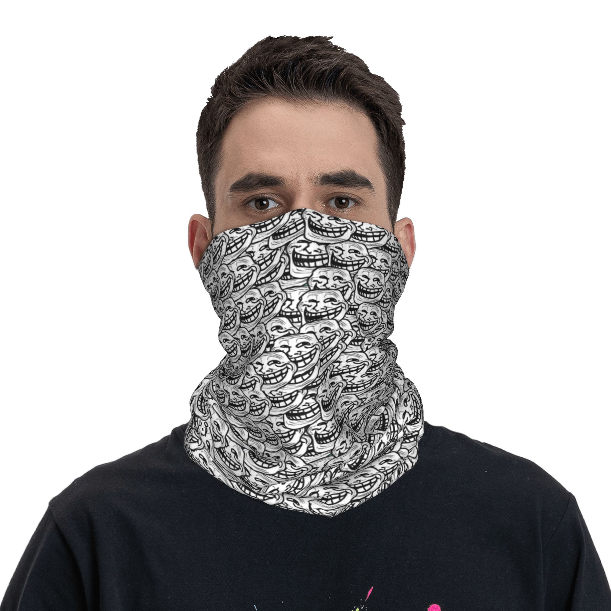 Grappige Anime Troll Face Ques - Neck Gaiter Face Cover recensie en prijs