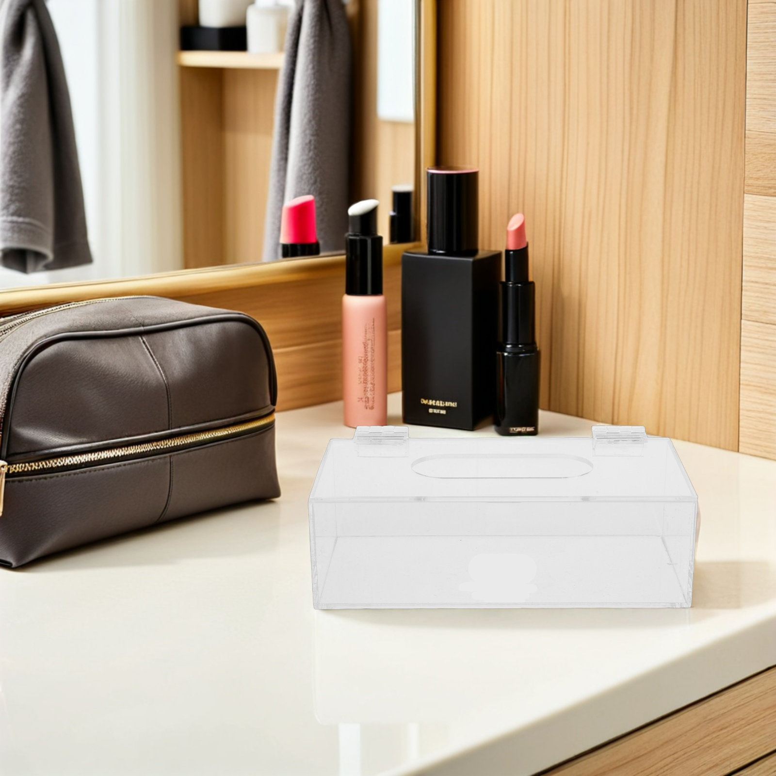 Doorzichtige acryl gezichtsmas - Face Mask Storage Box recensie en prijs