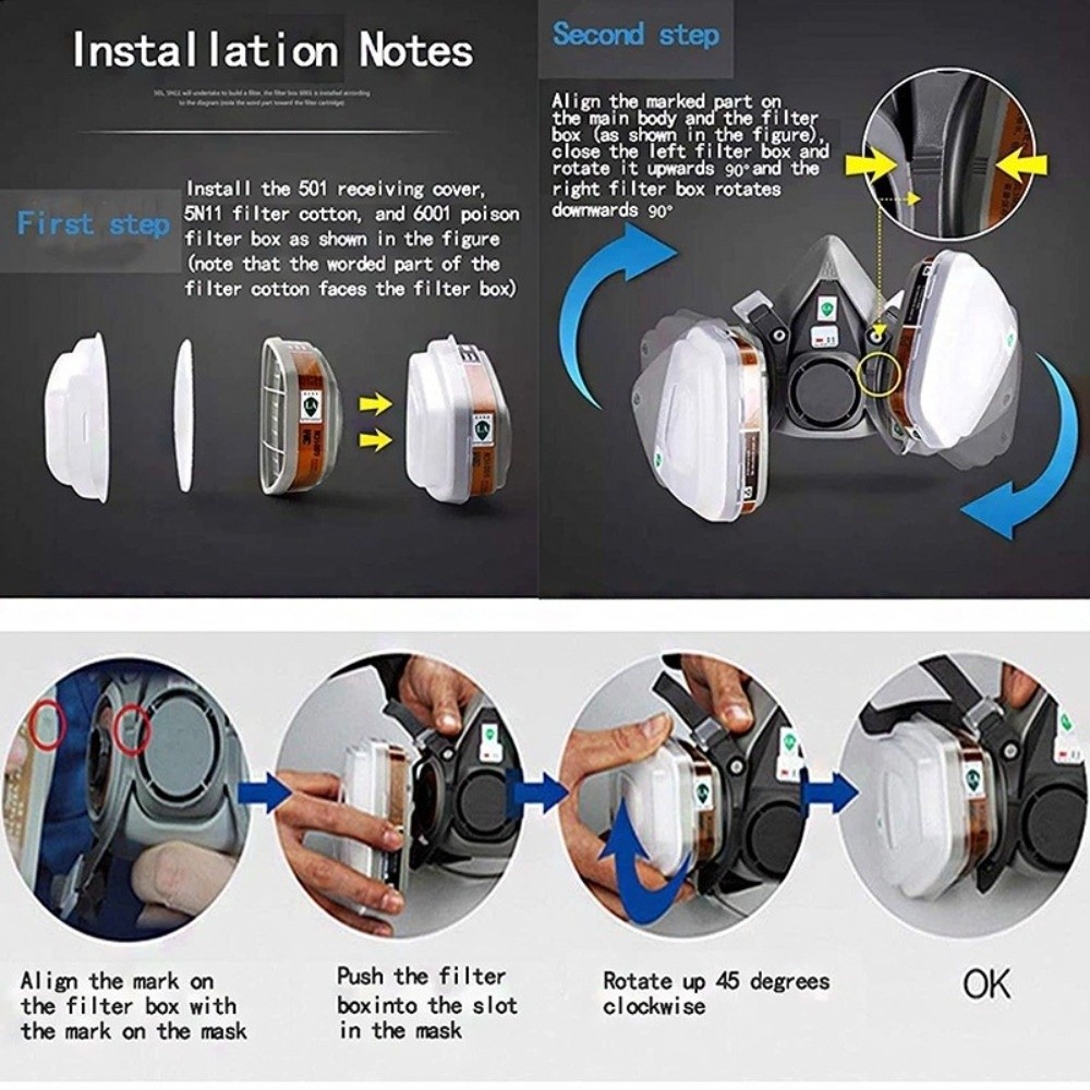 Herbruikbaar ‌ Halfmasker Prof - Respirator Half Face recensie en prijs