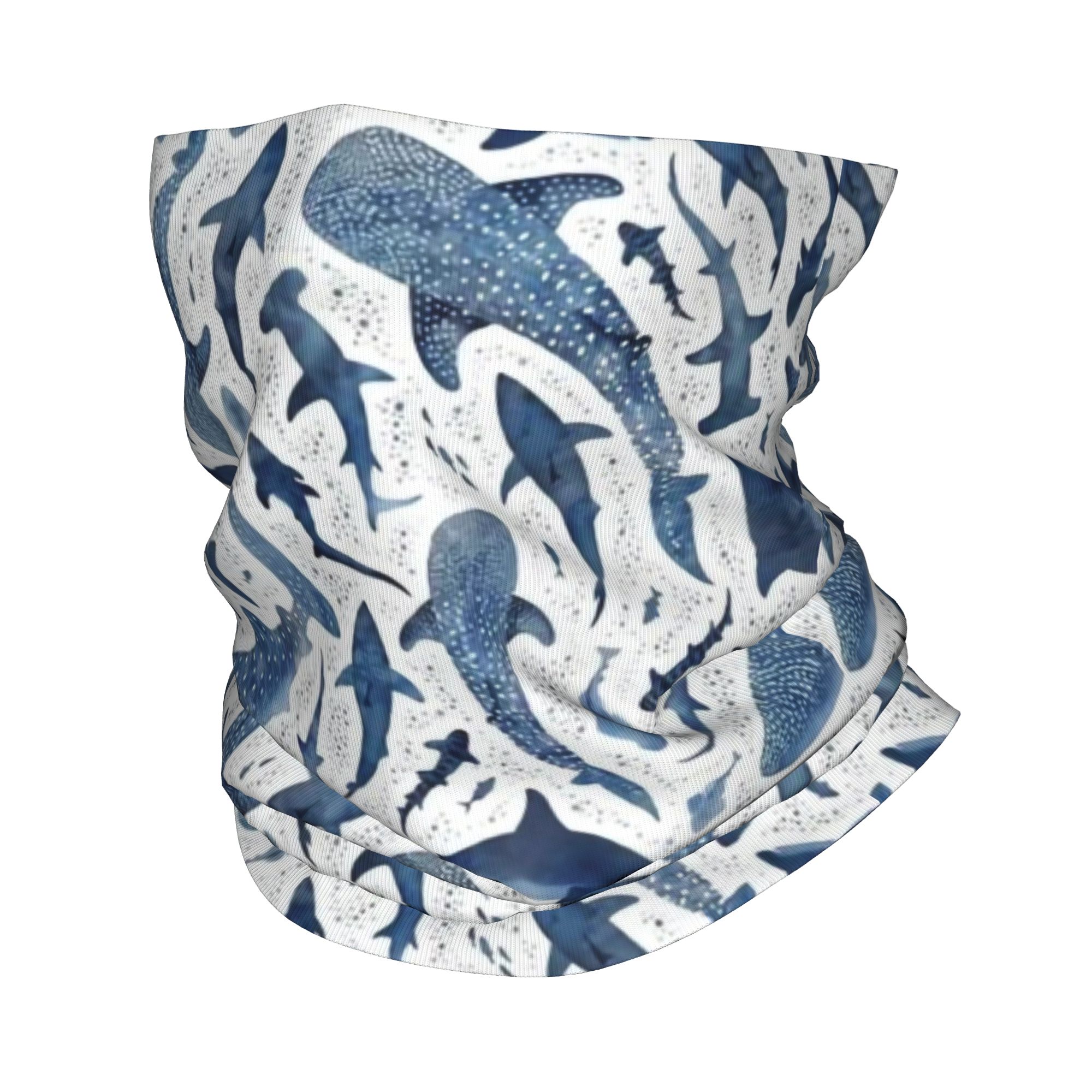 Aangepaste blauwe aquarel haai - Neck Gaiter Face Cover recensie en prijs