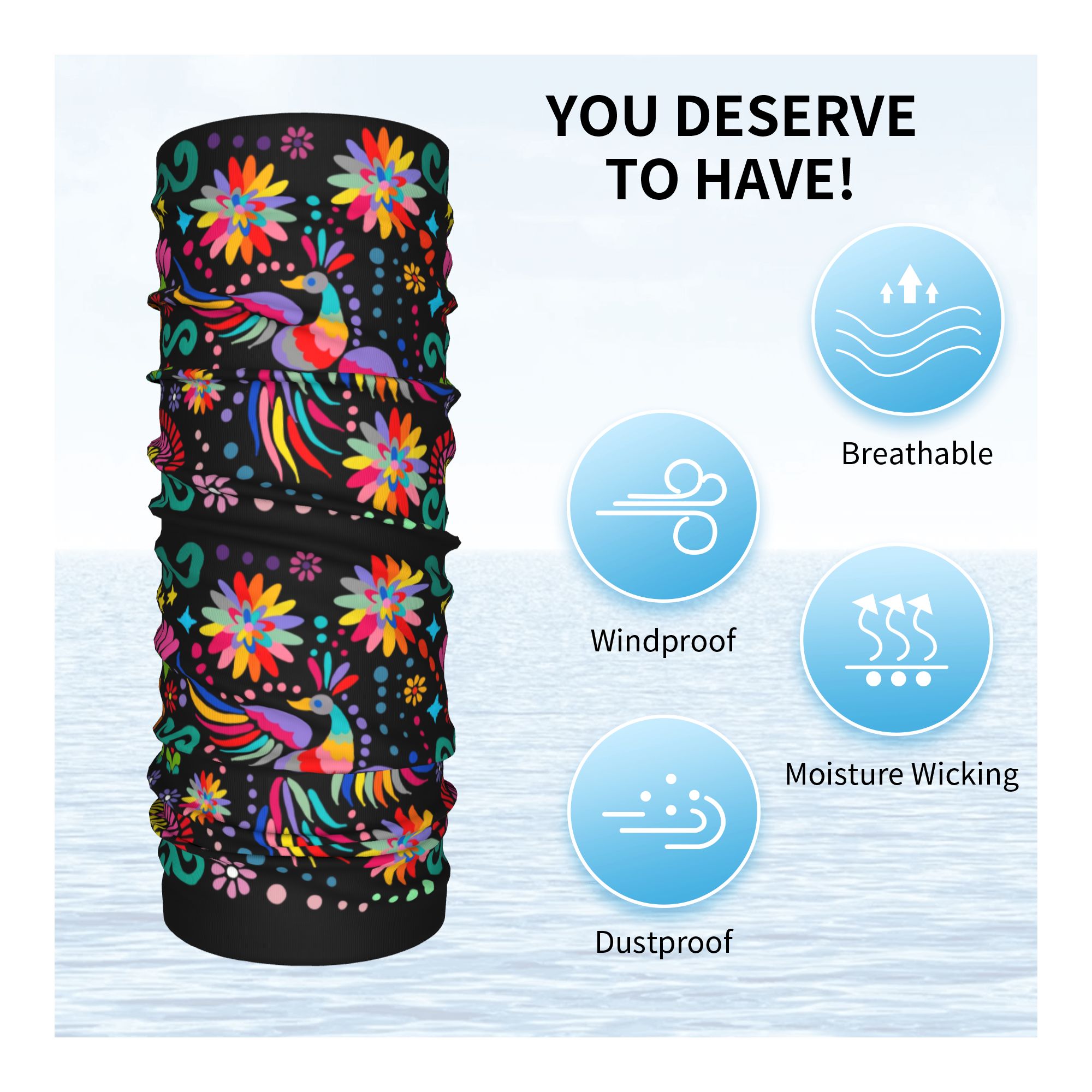 Aangepaste Mexicaanse bloemen  - Neck Gaiter Face Cover recensie en prijs