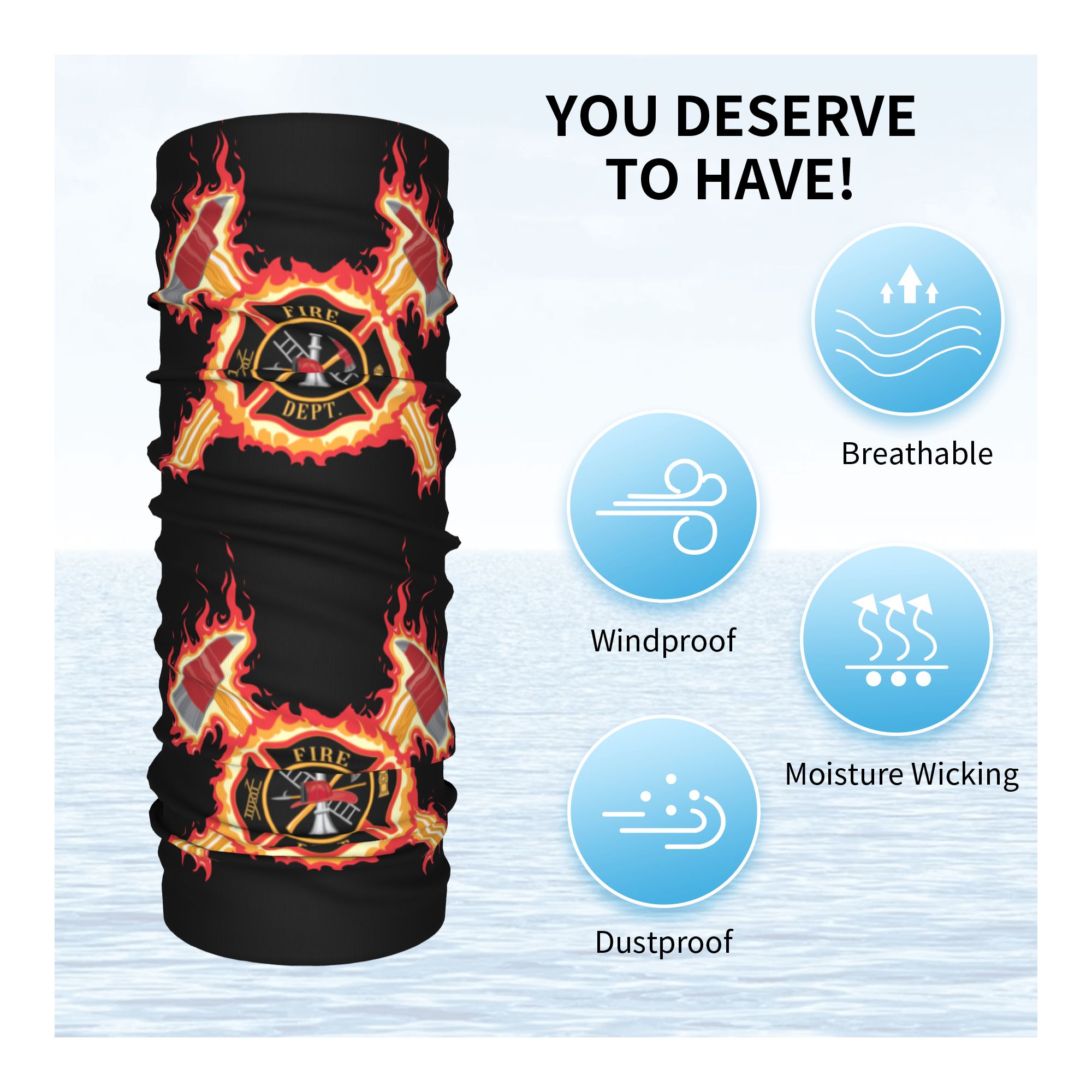 Aangepaste brandweerman cross  - Neck Gaiter Face Cover recensie en prijs