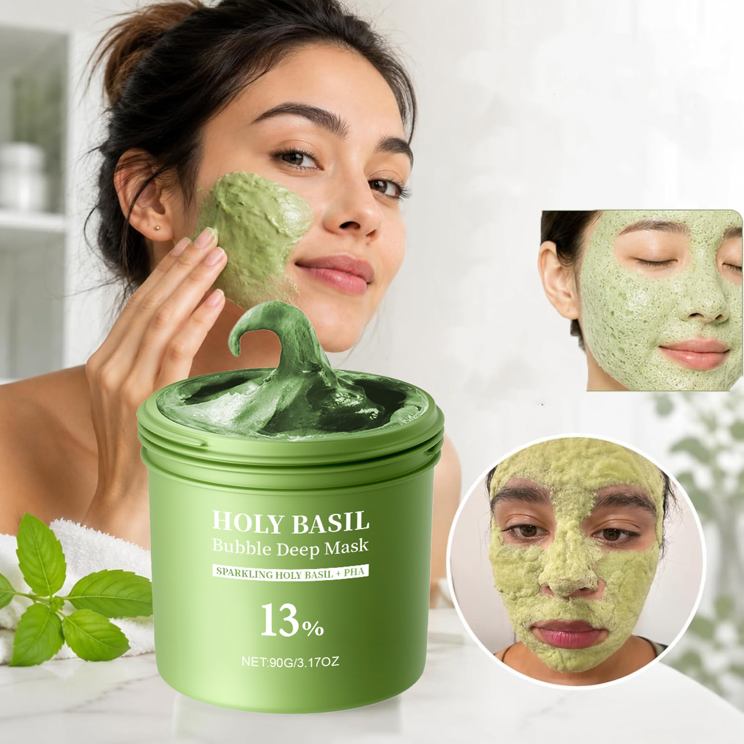 Holy Basil Bubble Deep Mask Kl - Dust Mask Construction recensie en prijs