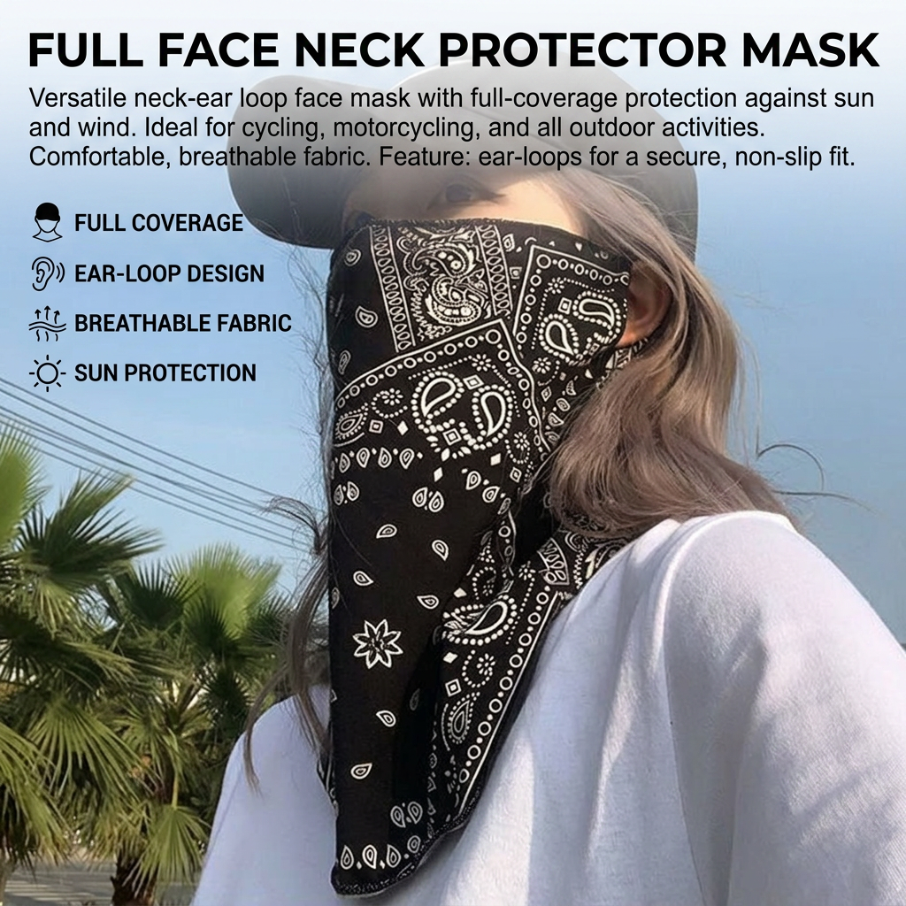 UPF50+ Volledig gezicht zonnem - Sports Mask Breathable recensie en prijs
