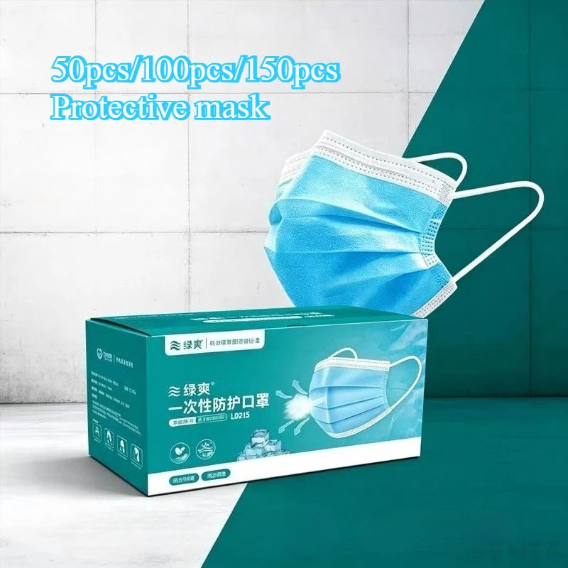 50 stks/100 stks/150 stks Prem - Disposable Mask Blue recensie en prijs