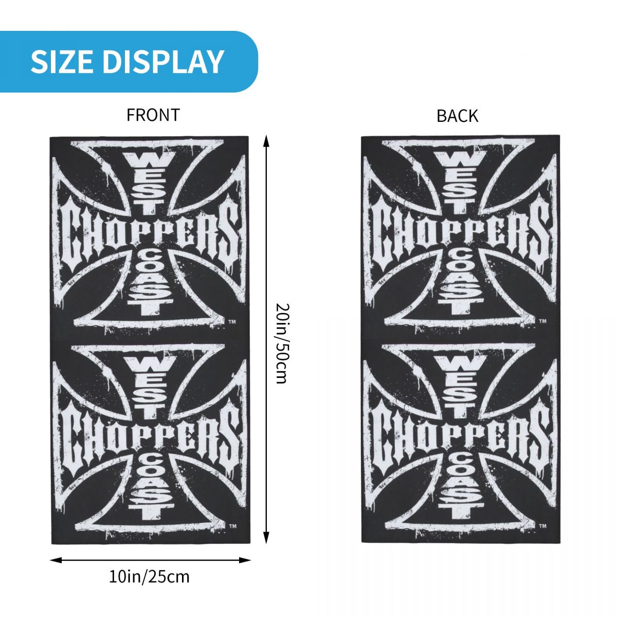 West Coast Iron Cross Choppers - Neck Gaiter Face Cover recensie en prijs