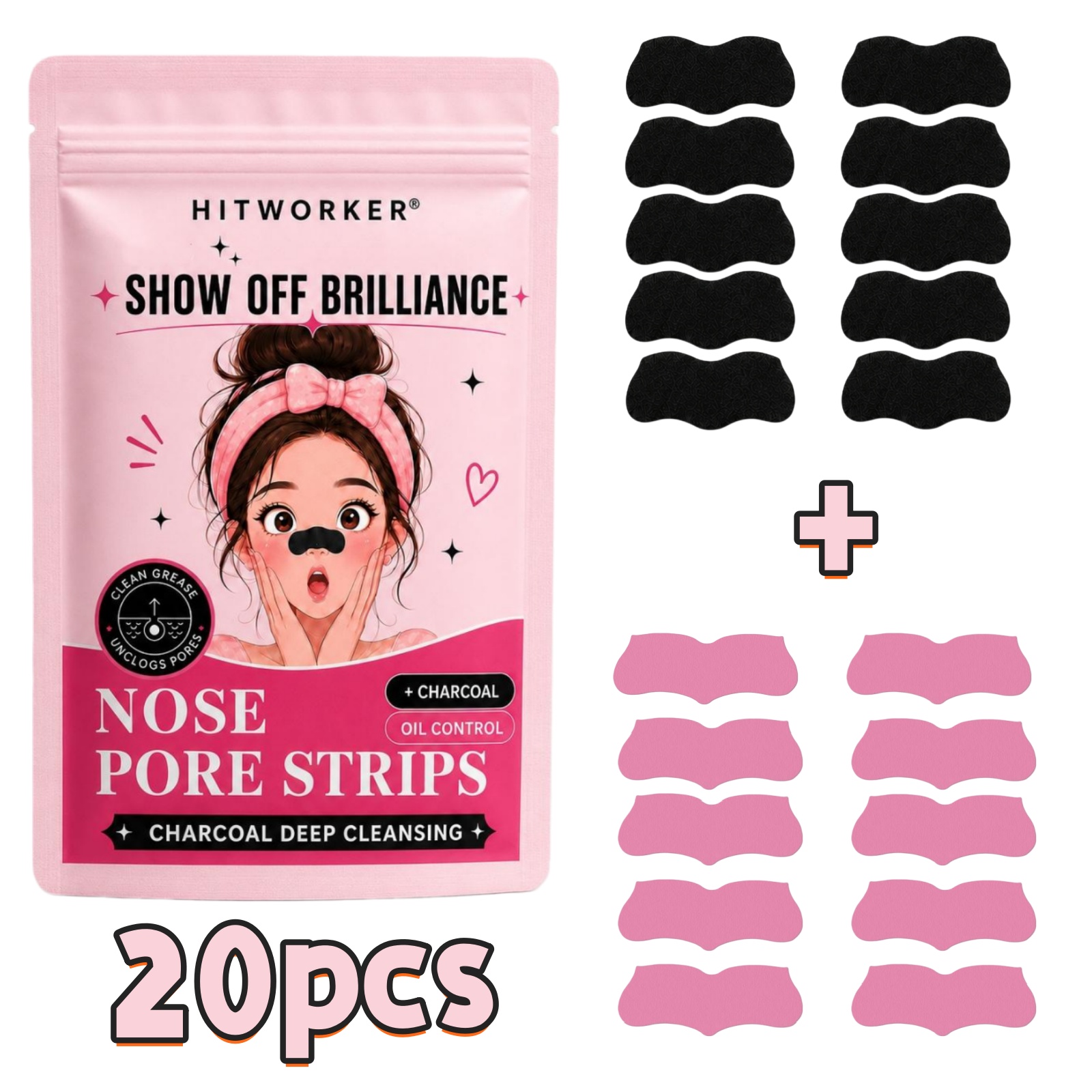 10/20 Stuks Zwart & Roze Mee-e - Black Face Mask Pack recensie en prijs