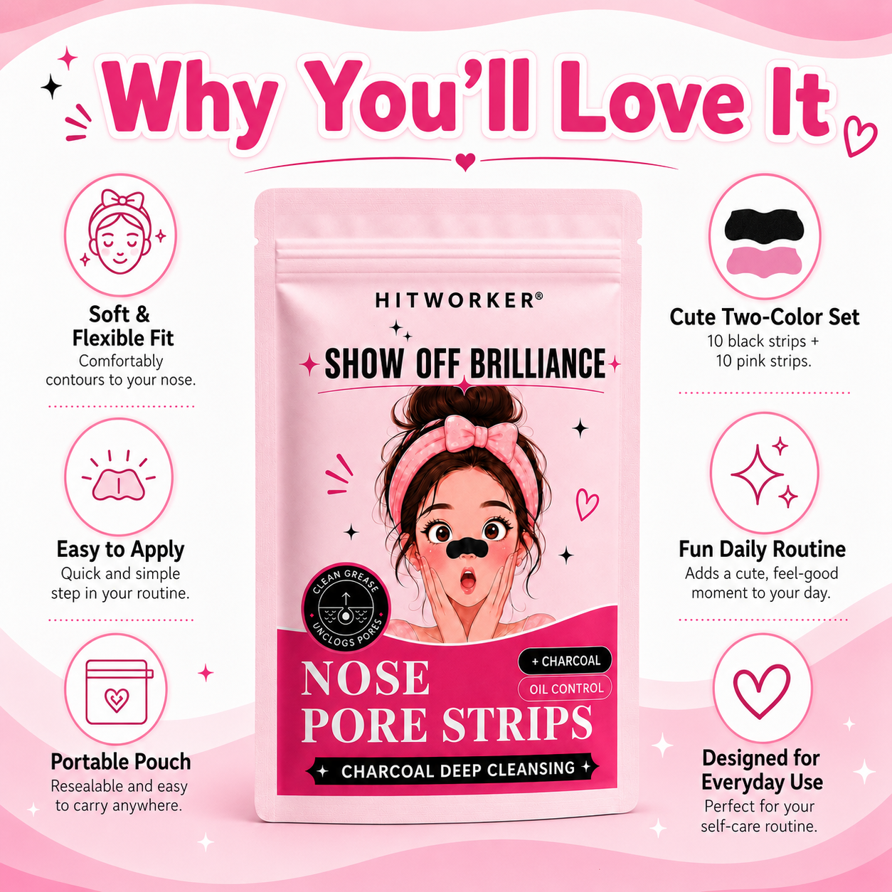 10/20 Stuks Zwart & Roze Mee-e - Black Face Mask Pack recensie en prijs