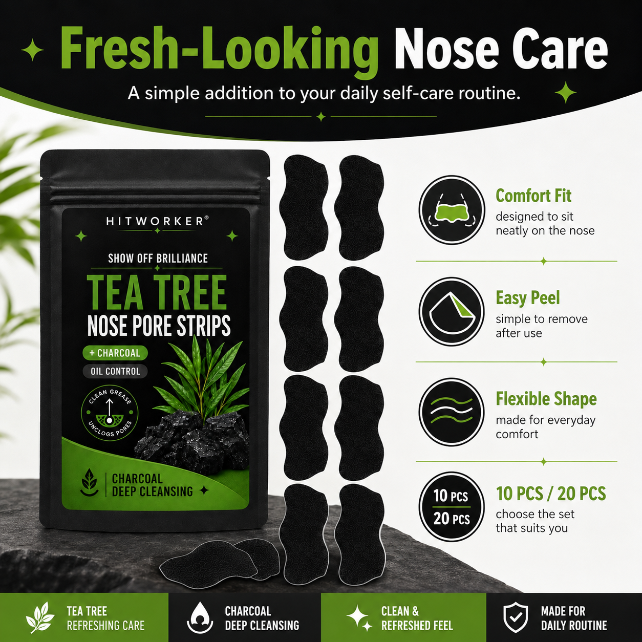 10/20 Stuks Zwarte Mee-eter Ve - Black Face Mask Pack recensie en prijs